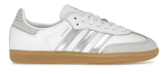 adidas Samba OG White Silver Metallic Grey (Women's)