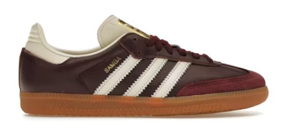 adidas Samba OG Maroon Gold Metallic (Women's)